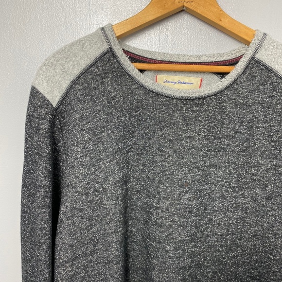TOMMY BAHAMA Gray Fleece Pullover Sweater - Picture 3 of 5